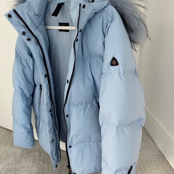 Bogner Blue Jacket with Fur Detail - Picture 5 of 9